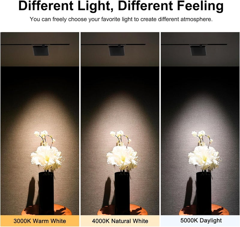 SCON 7W Magnetic Track Spotlight Lamp Head, 24V Dimmable LED Grille Light Head, 3000K Warm White, for Recessed/Ceiling Track Lighting System, Light Fixture for Kitchen, Living Room, Office, Shop - Image 5